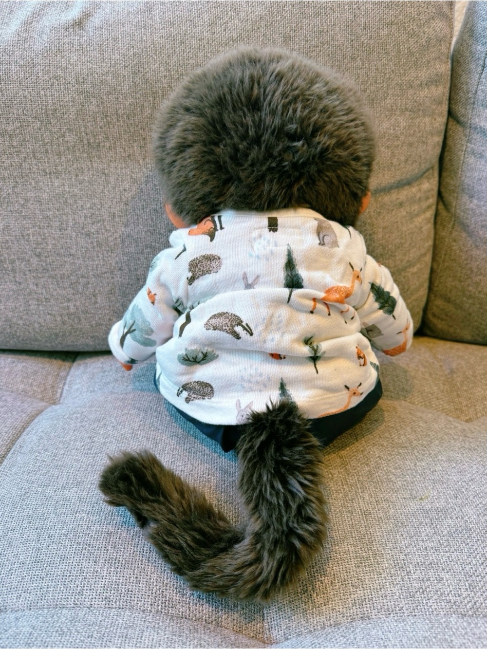 Monchhichi boy doll in sitting position - Picture 3 of 7